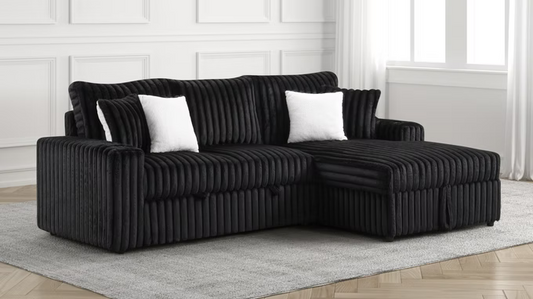 LINA 2 Pcs Pull Out Bed Sectional (measures 102'at the back)