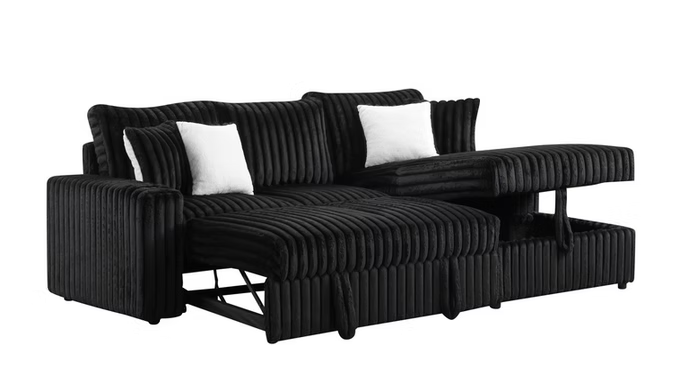 LINA 2 Pcs Pull Out Bed Sectional (measures 102'at the back)