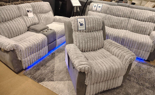 3PC RECLINER SET WITH LED LIGHTS